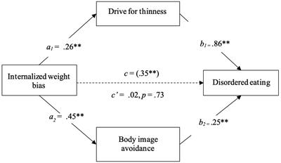 Internalized Weight Bias and Disordered Eating: The Mediating Role of Body Image Avoidance and Drive for Thinness